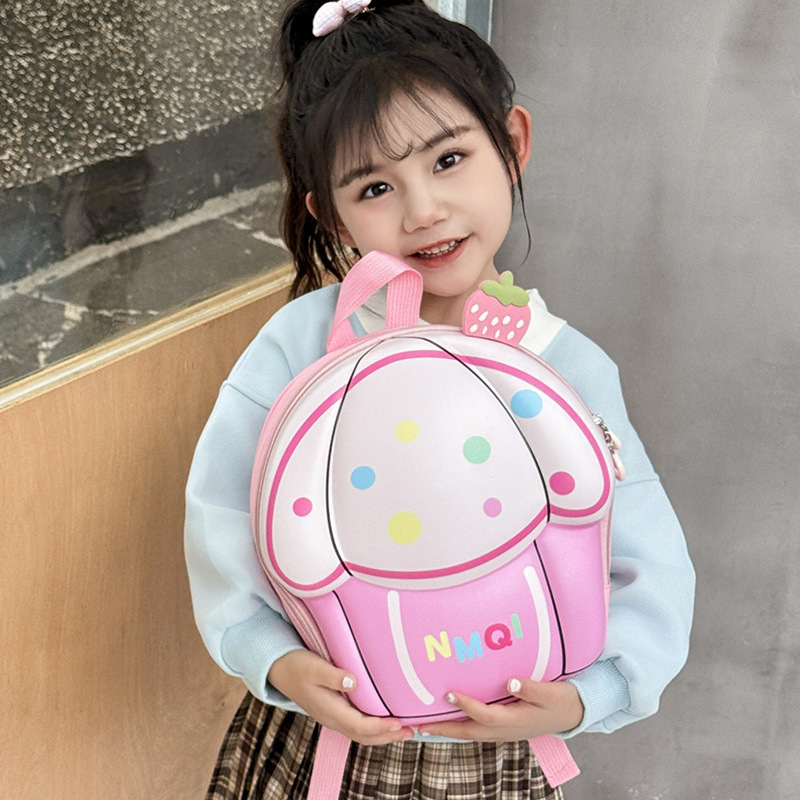 New cute cartoon cake children's bag, 2025 backpack for men and women, lightweight kindergarten schoolbag, hard shell bag Specification drawing