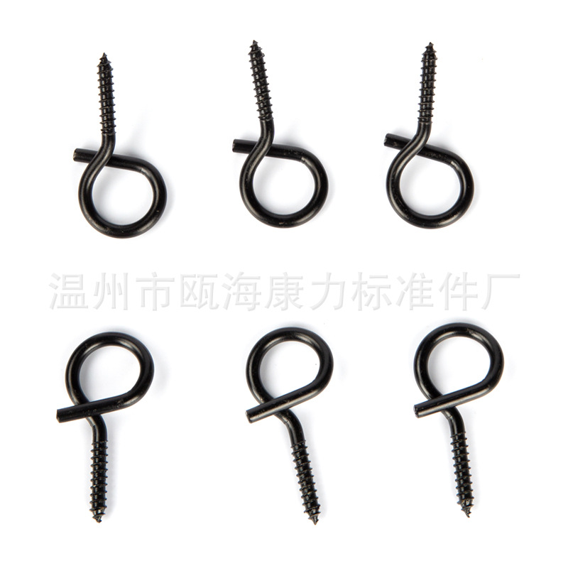 Light hook Q hook, Christmas light hook, screw installation, outdoor wiring hook, pig tail hook, open sheep eye screw hook Item Picture
