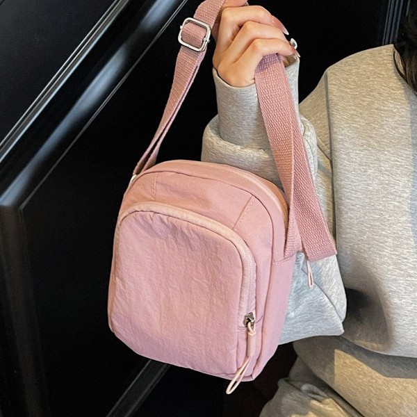 New casual retro canvas small bag, versatile and simple single-shoulder crossbody bag, Japanese Harajuku mobile phone case for female students details Picture