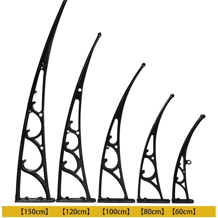 Wholesale of aluminum alloy frame canopies, outdoor rain shelters, eaves, rain shelters, sunshades, and polycarbonate sheet support frames for projects Specification drawing