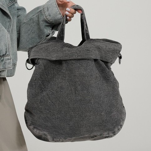 High-end commuting bag, fashionable and casual handbag, large-capacity casual and versatile denim shoulder bag, tote bag details Picture