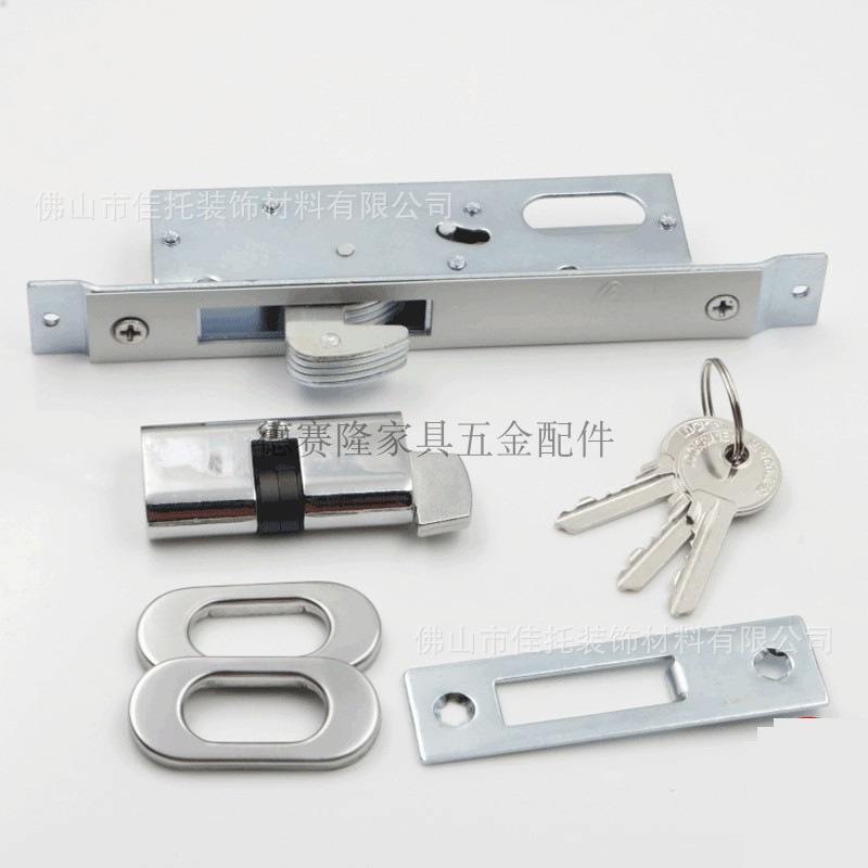 MICO high lock, sliding door lock, sliding door hook lock, straight tongue lock, aluminum frame glass door, floor lock, single and double opening core lock details Picture
