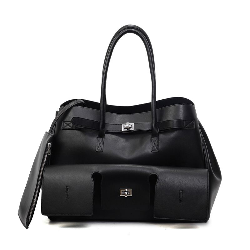 2025 New cross-border niche retro handbag, women's daily tote bag, large-capacity single-shoulder bag, commuter mother-and-child bag Item Picture