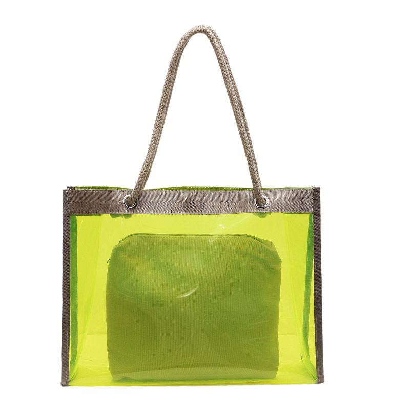 The 2025 new high-quality mother-and-child bag features a stylish and fashionable design. The tote bag is a trendy transparent handbag for women and a simple single-shoulder bag Item Picture