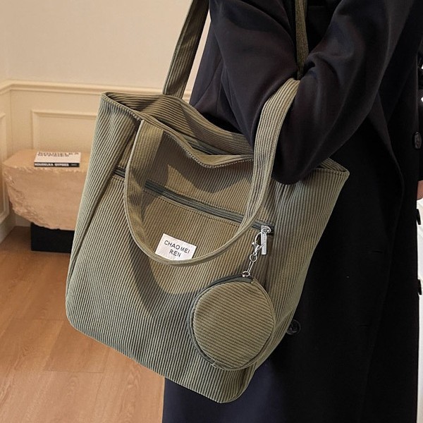 Korean-style corduroy underarm bag, large-capacity fashionable casual versatile bag, new autumn and winter versatile mother-and-child bag, single-shoulder bag Specification drawing