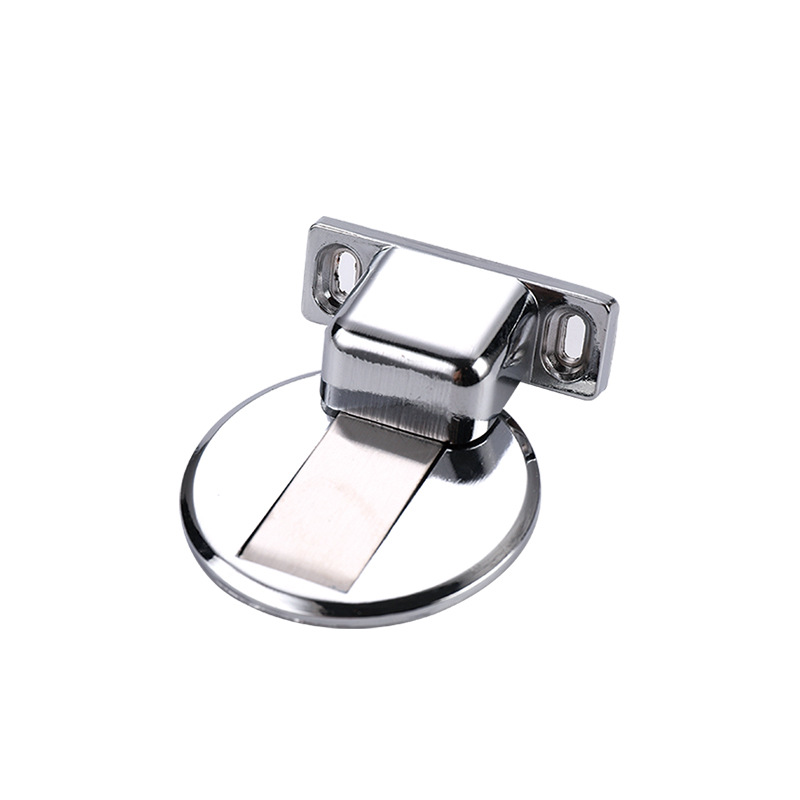 Zinc alloy floor suction anti-collision door without drilling, strong magnetic door suction door, bathroom silent fixed door top Item Picture