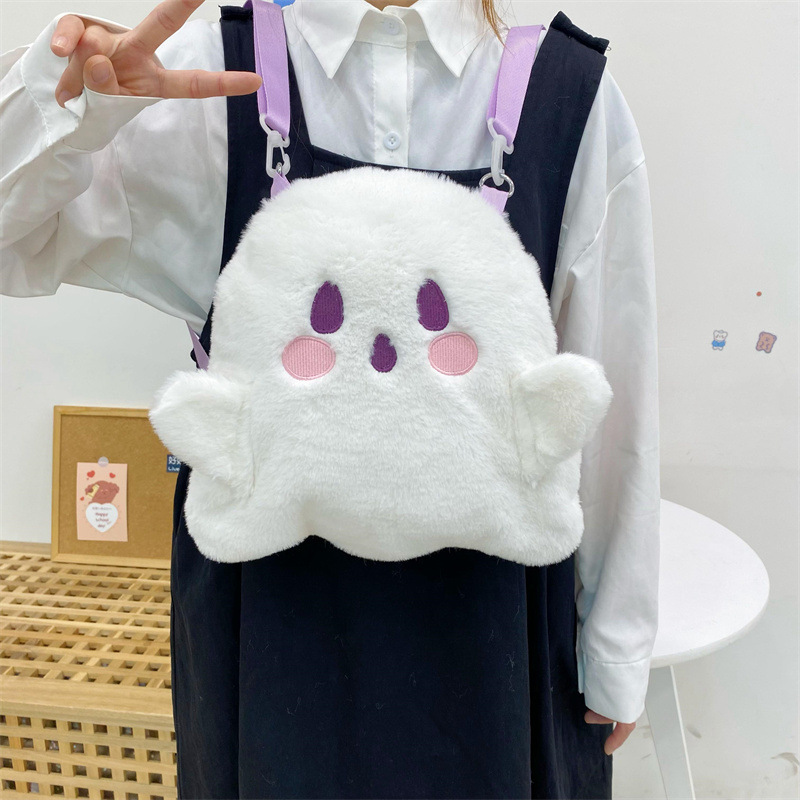New Ghost Little Ghost backpack for women, personalized plush toy, Japanese-style cute girl cartoon backpack wholesale Application Scenario