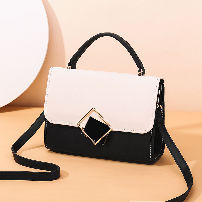 Factory direct sales, street stall supply, crossbody small bags, women's 2022 simple mobile phone bag, single-shoulder color-blocked small square bag Specification drawing