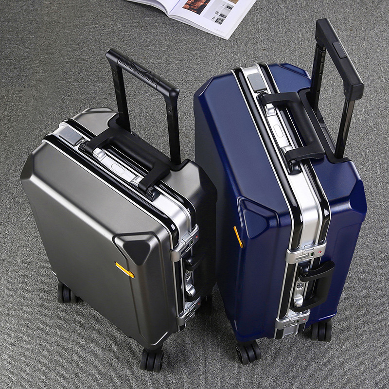 Aluminum frame trolley case, 24-inch men's and women's swivel wheel travel case, 28-inch fashionable large-capacity combination case, student suitcase full figure