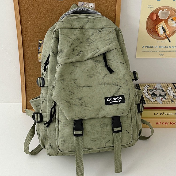 A new Spring 2025 outing backpack in solid color, a large-capacity, casual and simple schoolbag for junior and senior high school students Application Scenario