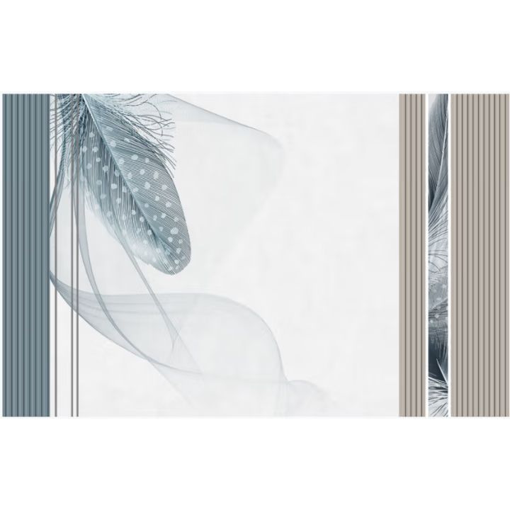 Nordic feather wall fabric 8d three-dimensional hotel front desk sofa bedside TV background wall wallpaper live streaming room mural Item Picture