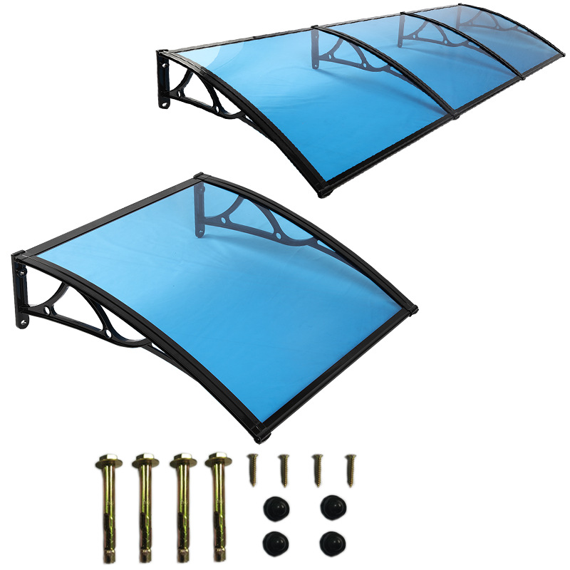 Thickened aluminum alloy frame canopy, PC polycarbonate sheet sunshade, home balcony eaves project manufacturer, large quantity discount details Picture
