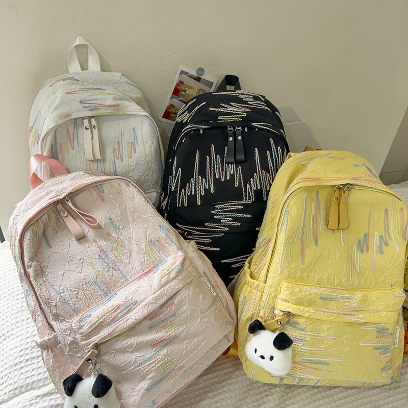 Cross-border schoolbag for girls, a new fashionable and high-appearance-level backpack for junior and senior high school students, a niche casual campus bag for girls full figure