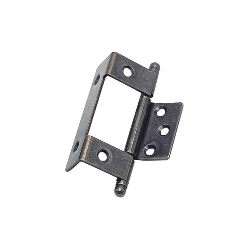 Mother-and-child hinges, three-fold plywood hinges, black retro Kagu antique hinge furniture cabinet hinge connection accessories Item Picture