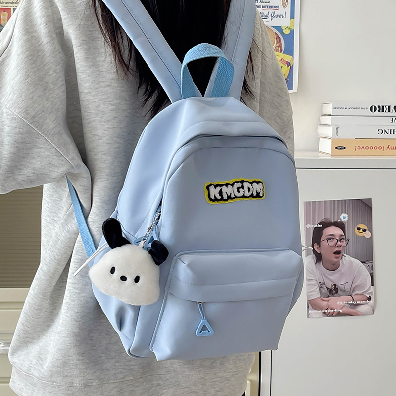 Japanese-style, fresh and casual schoolbag for girls, high school and college students, simple backpack, lightweight backpack, travel backpack details Picture
