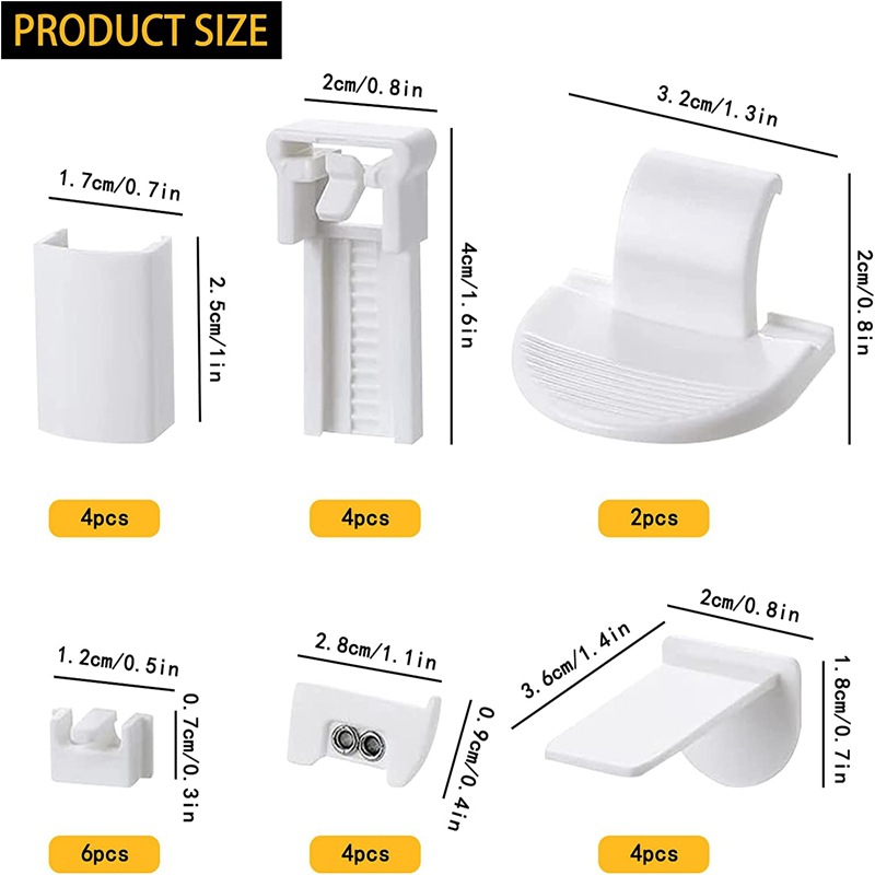 Cross-border 4 groups of 24 pieces of pleated curtain accessories DIY pleated curtain assembly accessories curtain replacement accessories details Picture