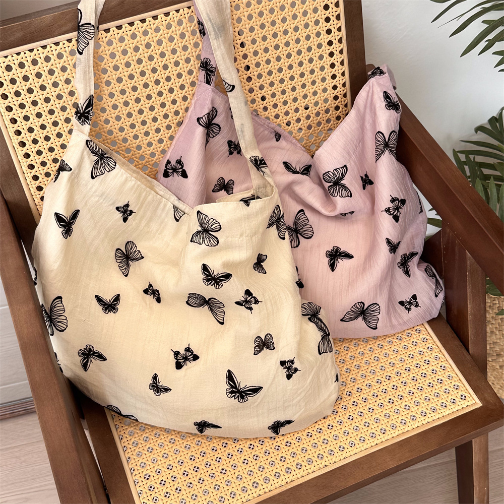 46172 Super Popular Lace Butterfly Commuter single-shoulder bag, summer artistic underarm bag, large capacity, light and thin crossbody bag full figure