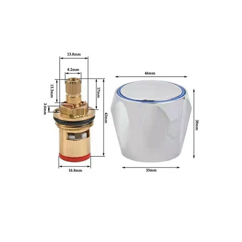 Faucet plumbing accessories, plastic diamond handwheel faucet, ceramic valve core handle, red and blue circle wheel repair Application Scenario