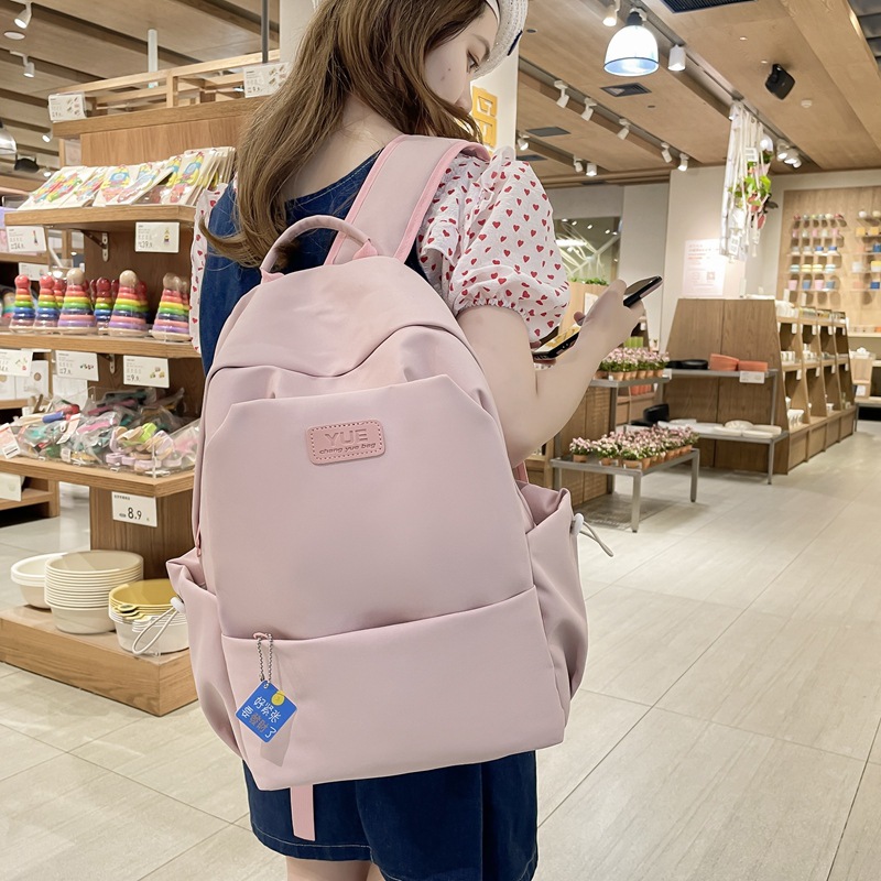 New Korean-style simple schoolbag, junior high school student backpack, female forest style, Japanese style student large-capacity simple backpack Specification drawing