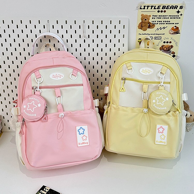Korean-style ins forest-themed schoolbag is versatile and has a high level of appearance. It's a cute and large-capacity backpack for middle school students Specification drawing