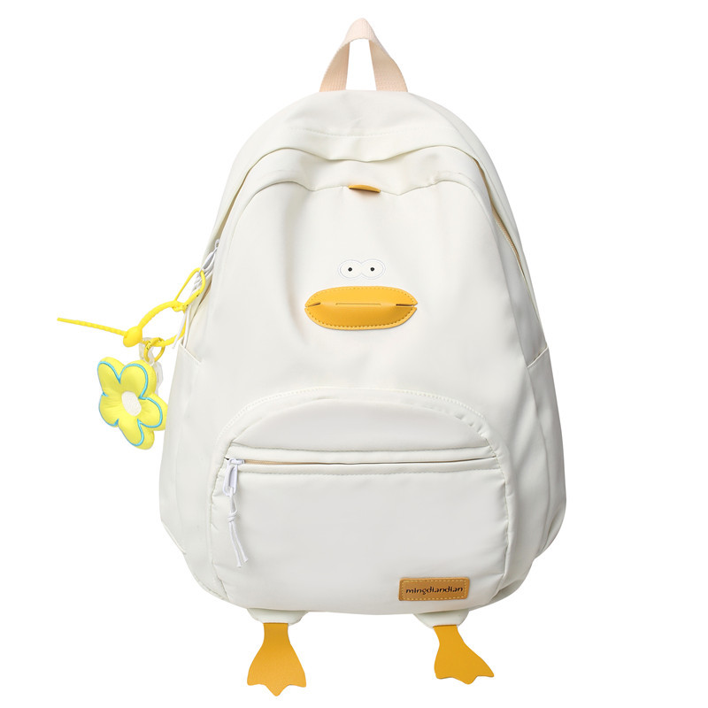 High school schoolbag, girls' backpack, cute Japanese-style little duck, large-capacity schoolbag for primary and secondary school students Item Picture
