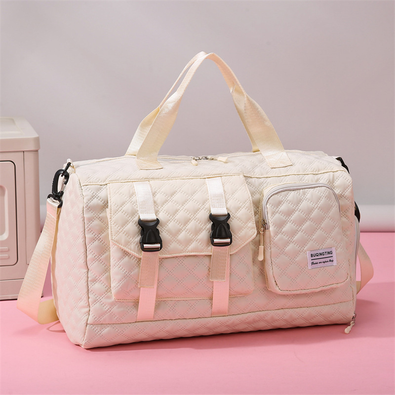 New dry-wet separation multi-functional collapsible handle travel bag, large-capacity women's sports and fitness bag, business trip luggage bag full figure