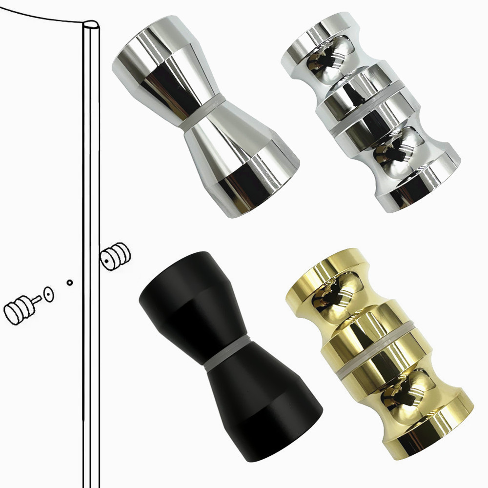 Shower room stainless steel glass single-hole small handle, all-solid aluminum all-gold small twist handle, bathroom glass door small handle Application Scenario