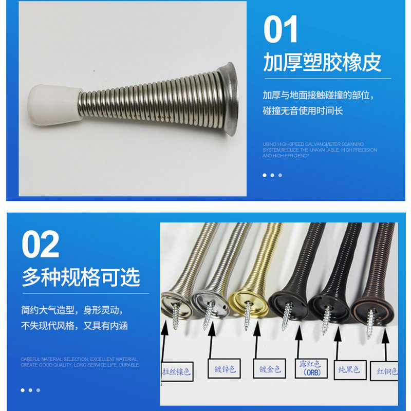 Factory wholesale anti-pinch safety spring door stops, hardware spring door top fixers, door accessories, foot pedal adjustable doors in stock Specification drawing