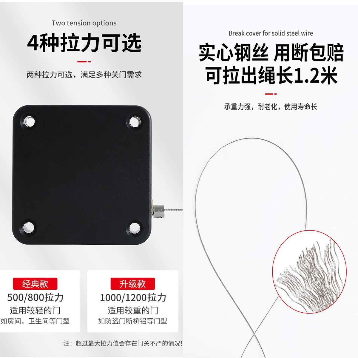 The hole-free drawstring door closer, buffer, silent and rebound device, an automatic door closing and sliding door for home use Application Scenario