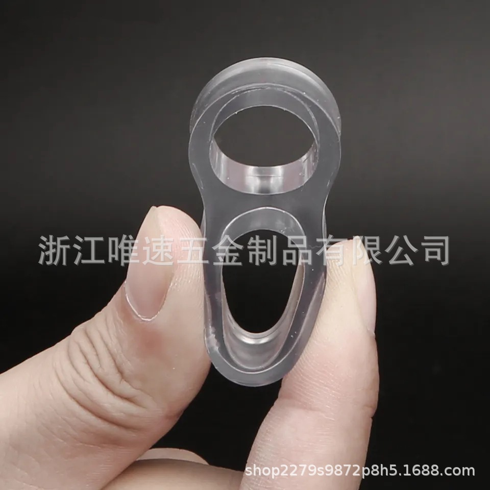 Hot-selling double-ring PVC transparent door stop anti-collision device, door handle buffer, anti-collision pad, windproof door collision resistance device Specification drawing