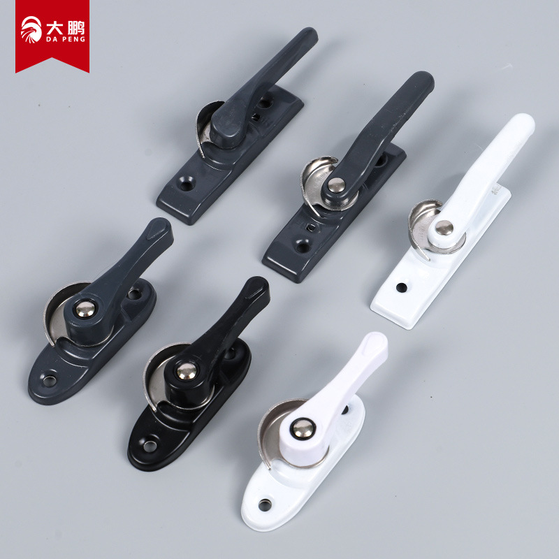 Old-fashioned stainless steel window lock, universal window hook lock, sliding door and window accessories, aluminum alloy bidirectional crescent lock Specification drawing