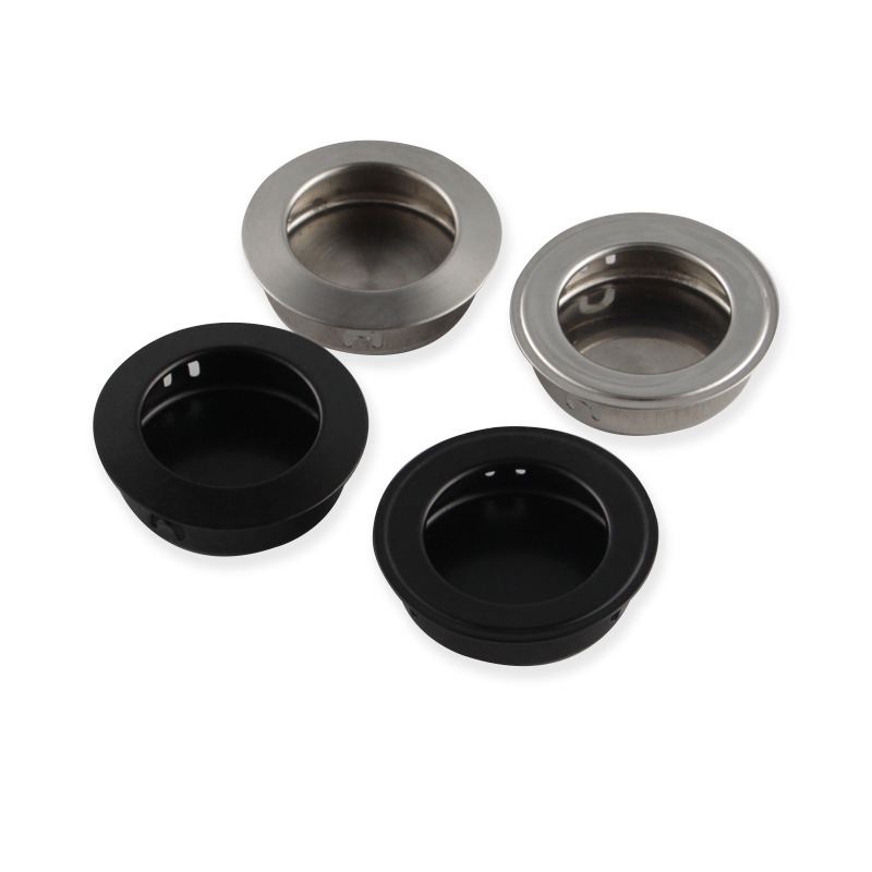 Round hole stainless steel sliding cabinet door concealed handle hidden round furniture drawer handle concealed handle 35mm Item Picture