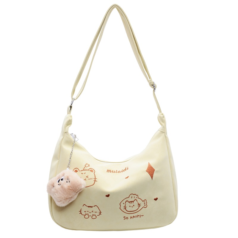 2025 Large-capacity cartoon-printed single-shoulder underarm handbag for girls, fashionable Japanese style, cute crossbody bag, dumpling bag Item Picture