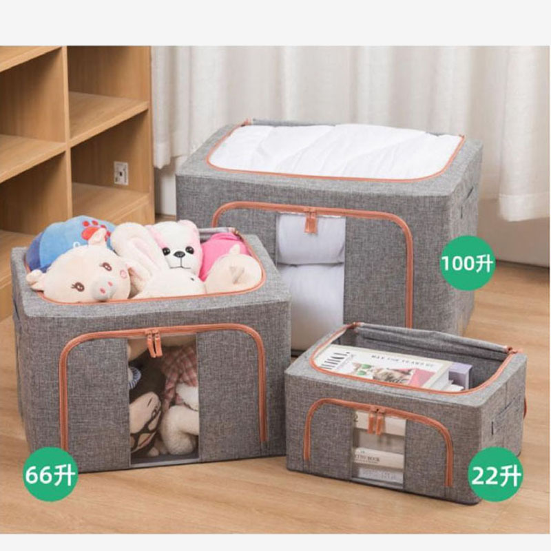 Oxford cloth folding cotton and linen storage box, fabric storage box, wardrobe, toys, cotton quilts, clothes storage, packing and organizing box Application Scenario