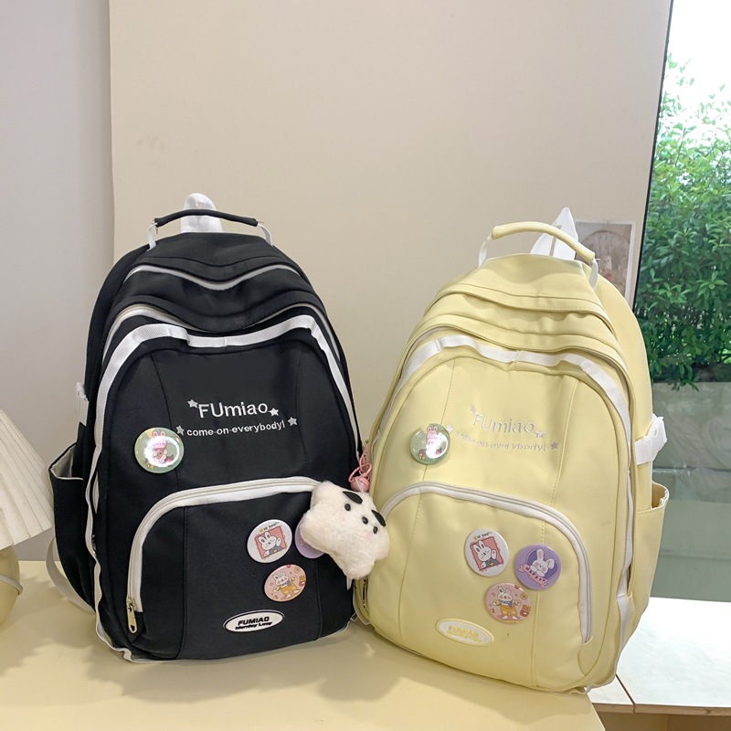 Cross-border Japanese-style schoolbag for female high school students, with a unique design sense, large capacity and high appearance level. Korean-style schoolbag for junior high school students Specification drawing