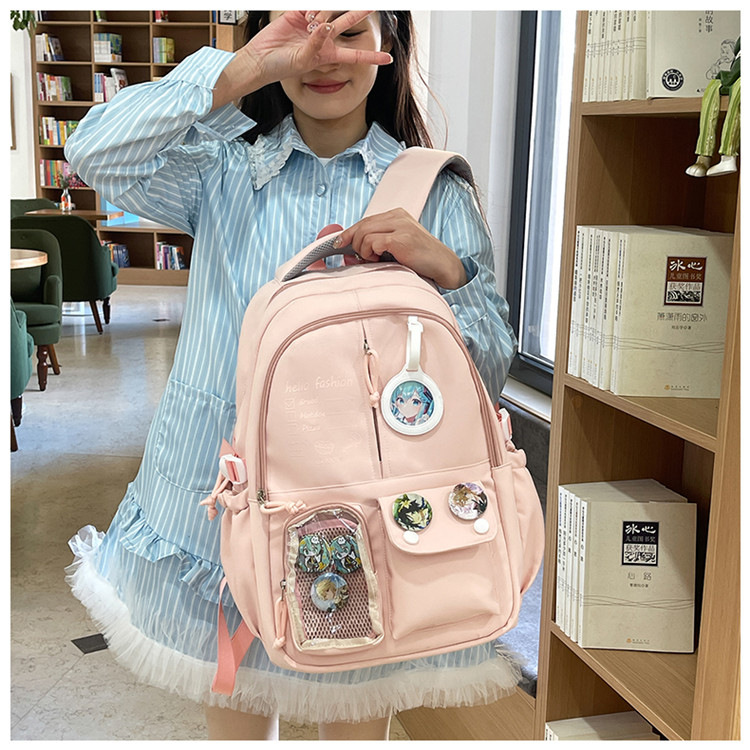 2025 New large-capacity casual bag, fashionable backpack, versatile and dirt-resistant for junior and senior high school students, commuting backpack details Picture