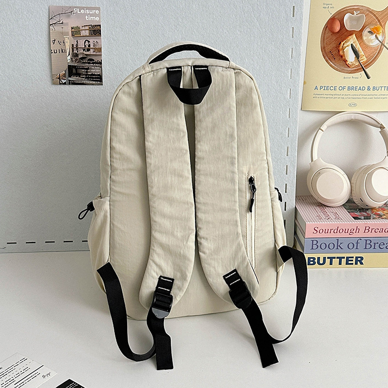 2024 New style college student backpack for girls, high school and junior high school students, casual large-capacity short-distance travel backpack Specification drawing