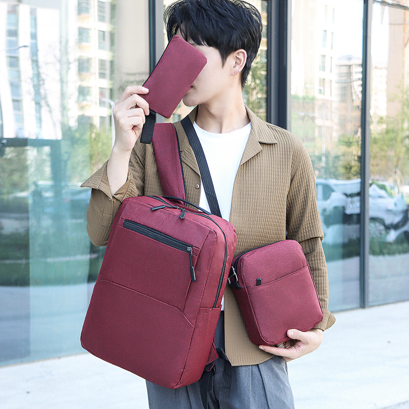 Fashionable business laptop backpacks, men's and women's casual backpacks, simple and lightweight student schoolbags in stock for wholesale details Picture