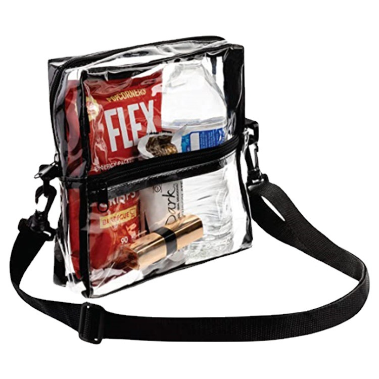 Cross-border Amazon single-shoulder crossbody travel shopping bag, horizontal wallet, clear lunch box, handbag processing and customization Item Picture