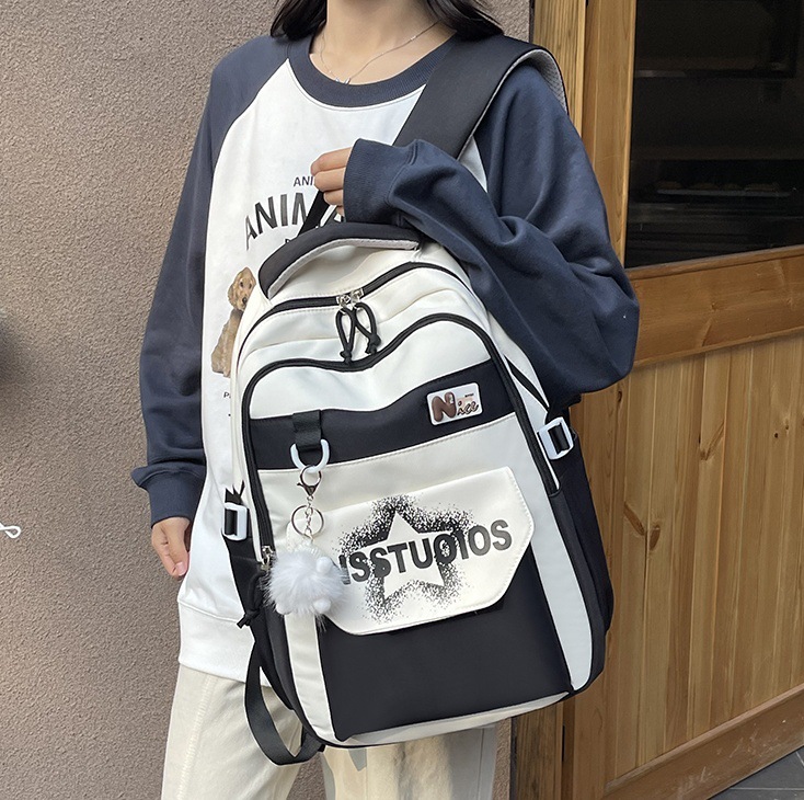 Schoolbag for girls, fresh and cute, high appearance level for junior high school students, cute backpack for primary school students, large-capacity lightweight backpack for middle school students full figure