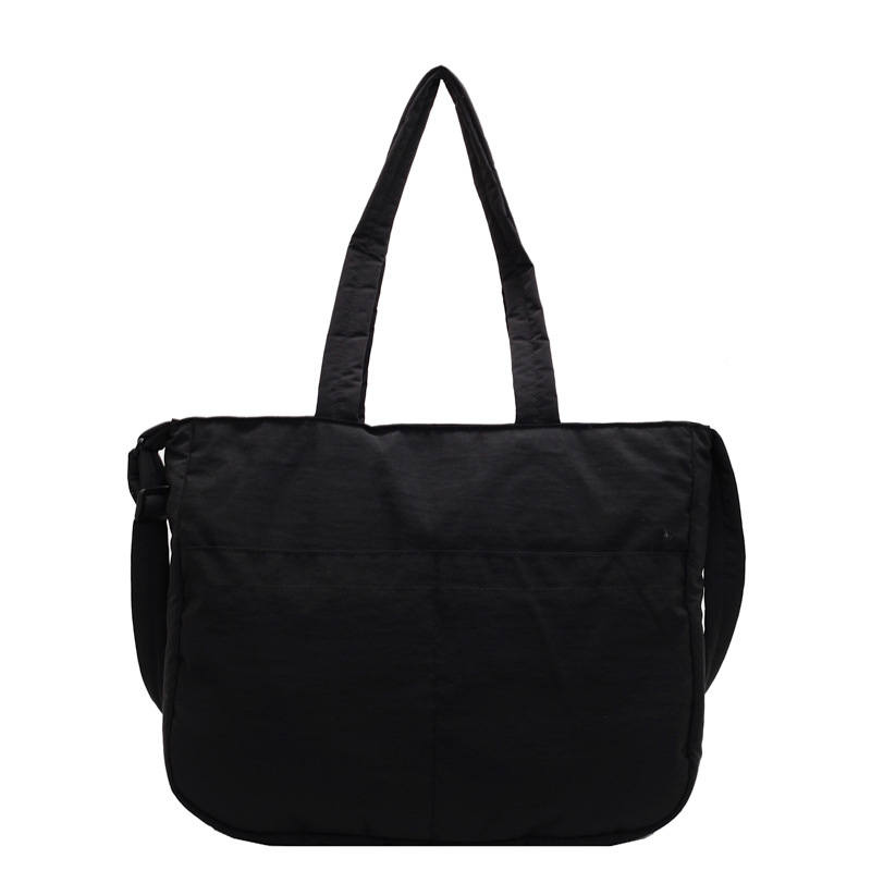 Lightweight commuting bag for women, new autumn/Winter 2024, college student tote bag, large-capacity fabric bag, single-shoulder crossbody bag Item Picture