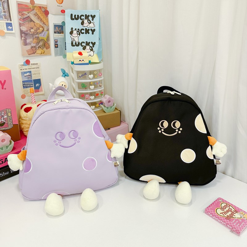 Cross-border cute children's schoolbag, baby boy and girl cheese backpack, portable and lightweight cartoon backpack for going out Specification drawing