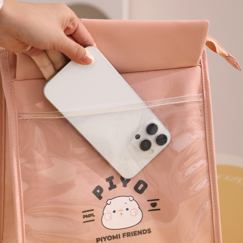 Runhui's new trendy hand-held meal bags, insulated bags for bringing meals to work, student lunch box bags, and outdoor fresh-keeping bento bags Specification drawing