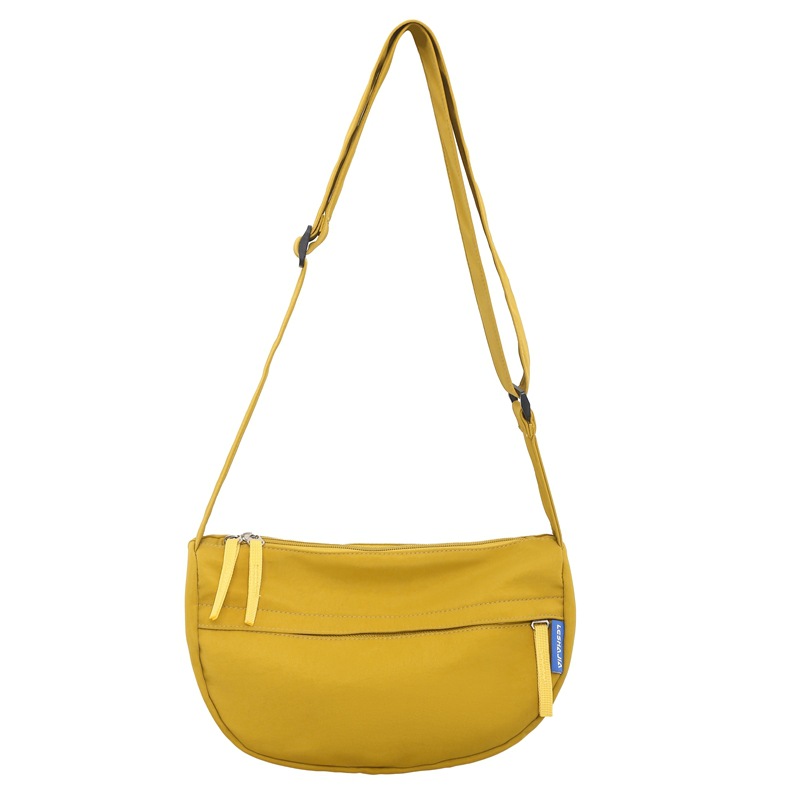 Cross-border Korean version women's crossbody bag, small backpack, trendy solid color single-shoulder bag for both men and women, couple crossbody bag, dumpling bag Item Picture