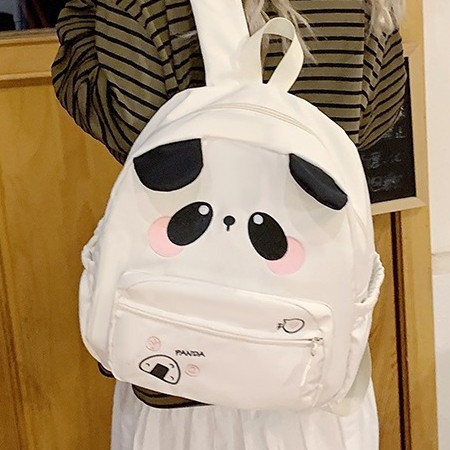 Cartoon cute panda backpack, girl's small schoolbag, large-capacity children's backpack, parent-child backpack, and travel bag for going out Application Scenario