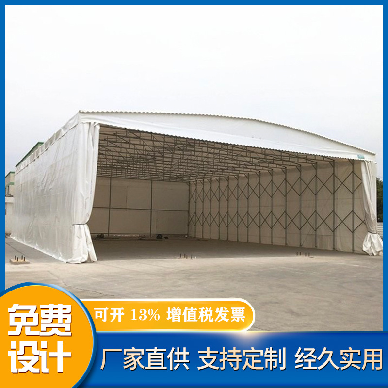 In-stock mobile sliding awning tents, food stall car parking sunshades, outdoor retractable activity warehouse awnings full figure