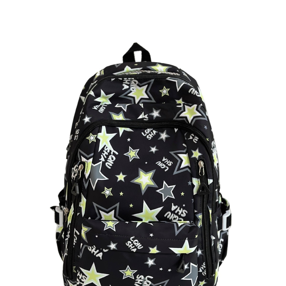 2024 New backpack for junior high school girls: Large-capacity star-printed schoolbag, a niche backpack for senior high school and college students Item Picture