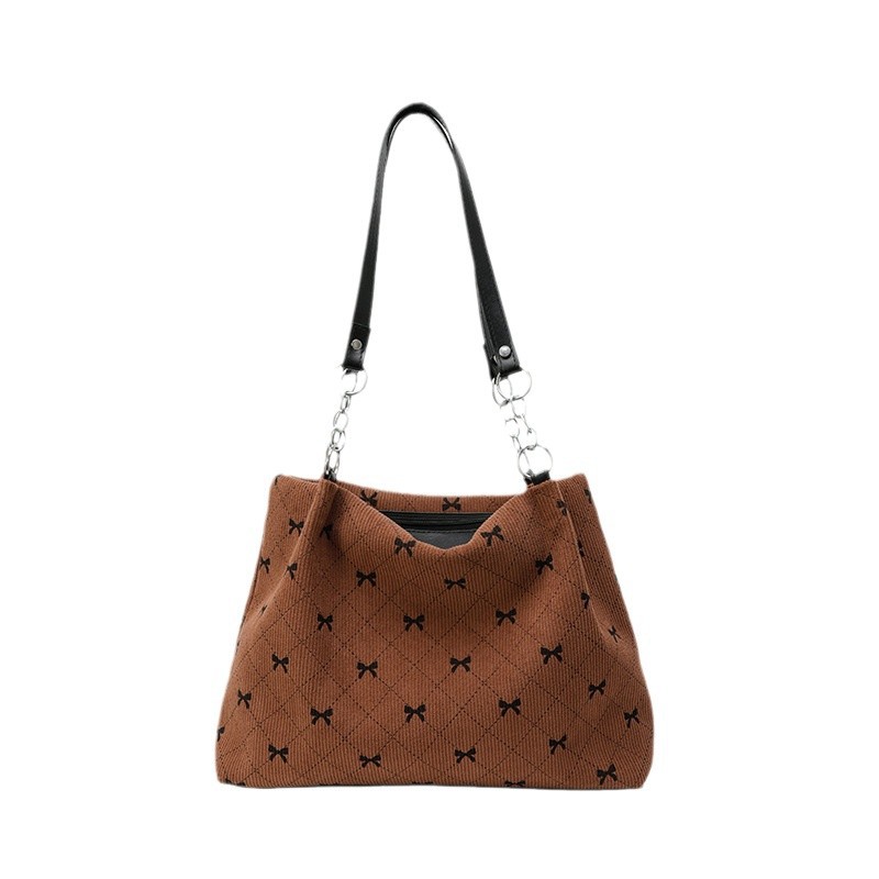 A new winter 2024 Korean-style simple and fashionable casual retro large-capacity single-shoulder tote bag for commuting Item Picture