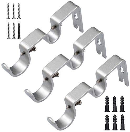 Suspended black modern and simple curtain double-pole integrated curtain accessory rack base support frame double-pole bracket Specification drawing