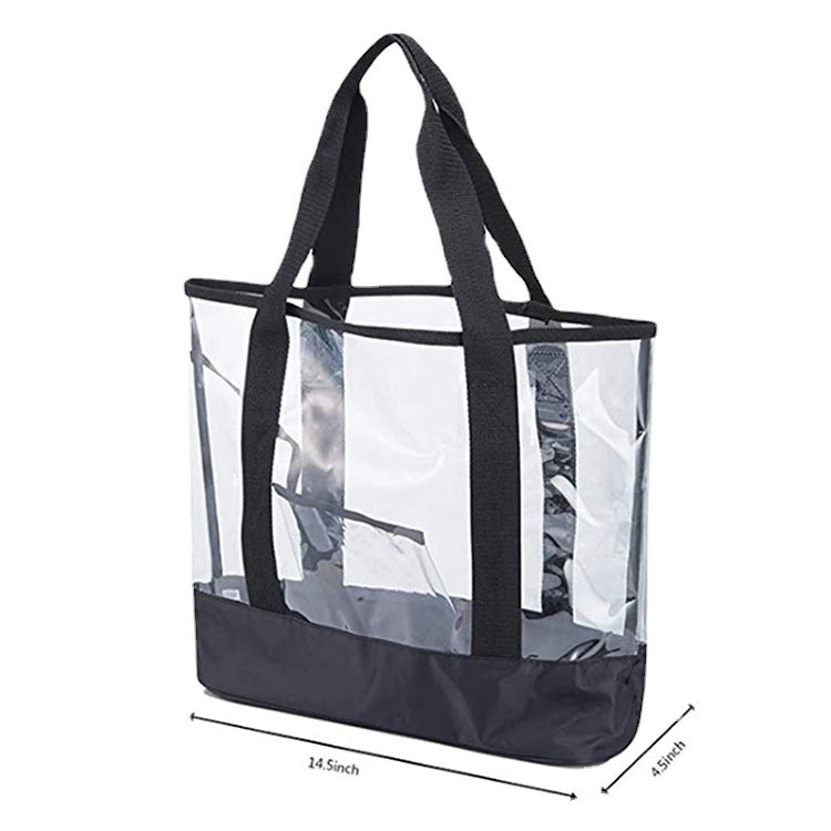 Wholesale cross-border PVC single-shoulder hand-carry supermarket shopping bags, popular makeup bags, large-capacity travel portable storage bags Item Picture